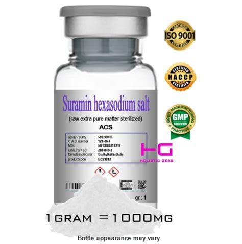 Iodine is a product you have to start with small dosages and build up over time. . Suramin supplement